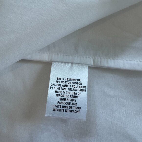 Milly Stretch Poplin Peplum Top in White - Picture 7 of 10